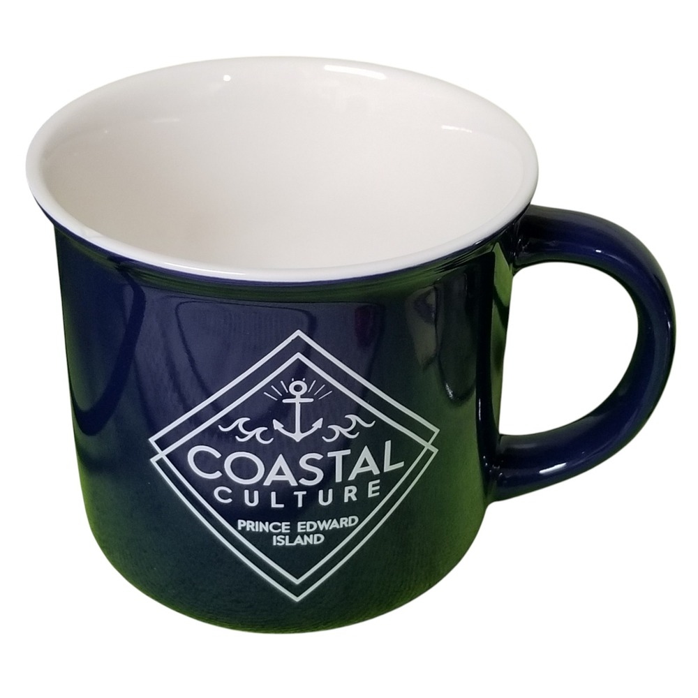 Coastal Culture Prince Edward Island Navy Blue Ceramic Anchor Campfire Mug PEI